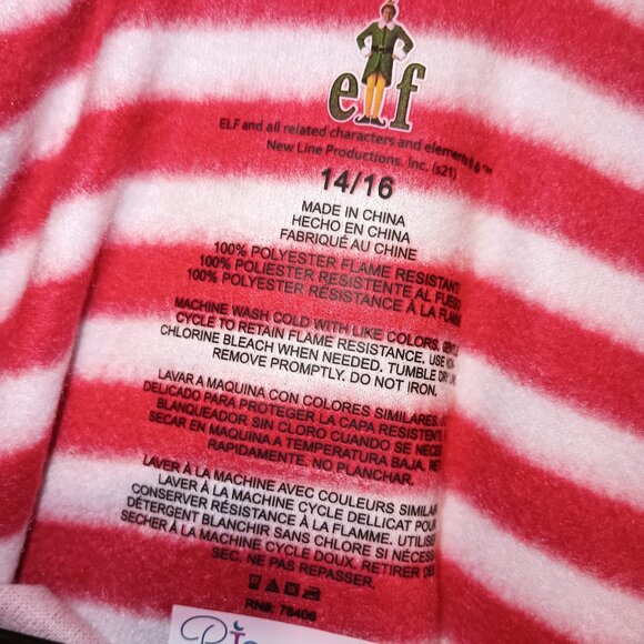 NEW Elf The Movie Will Farrell Santa Holiday Christmas Fleece Raglan Nightgown - Picture 5 of 9